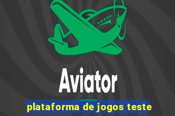 plataforma de jogos teste